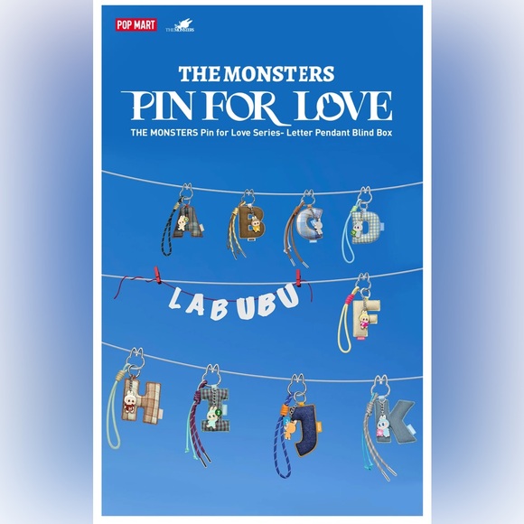 Popmart Labubu Pin For Love Letter Pendants - Picture 7 of 11